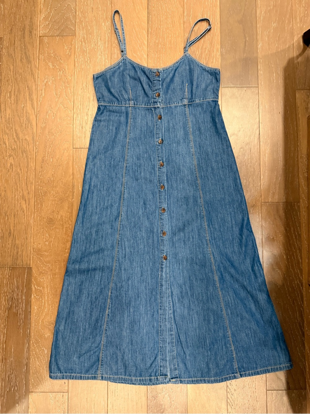 Sanctuary Women's Sweetheart Neck Wilder Spaghetti Straps Denim Dress - Picture 9 of 16